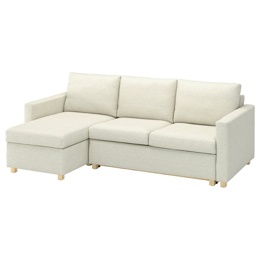 SALTSJÖBADEN — 3-os sofa rozkładana z szezlongiem, Gunnared beżowy,