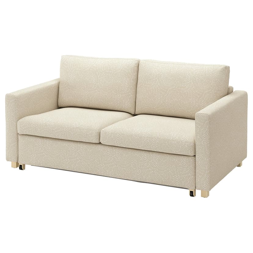 SALTSJÖBADEN — Sofa 2-osobowa, rozkładana, Vittangi jasnobeżowy/biały,