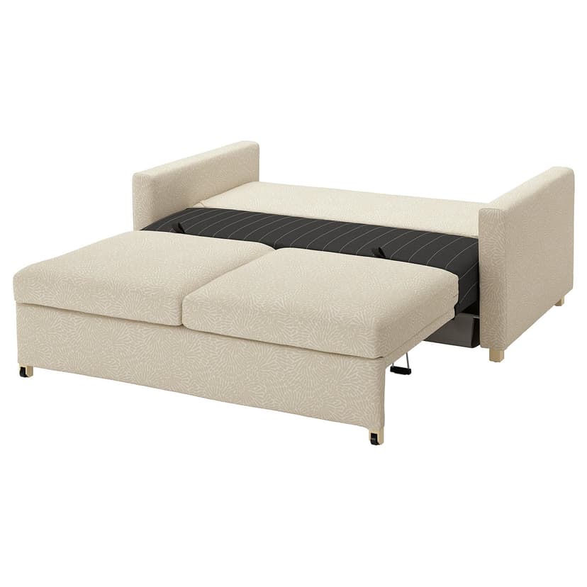 SALTSJÖBADEN — Sofa 2-osobowa, rozkładana, Vittangi jasnobeżowy/biały,