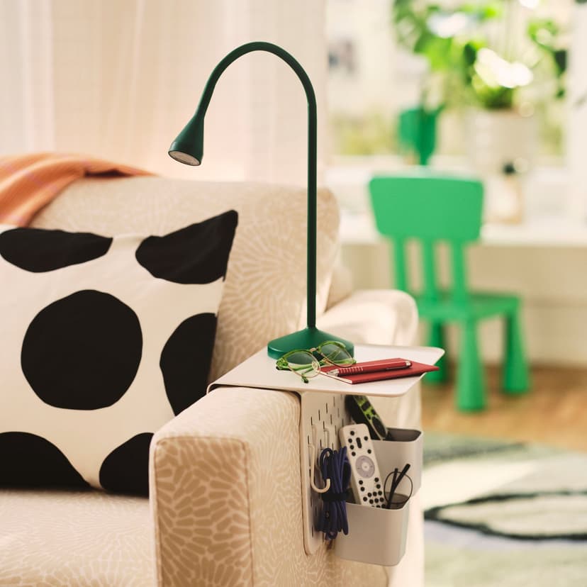 SALTSJÖBADEN — Sofa 3-osobowa z szezlongiem, Vittangi jasnobeżowy/biały,