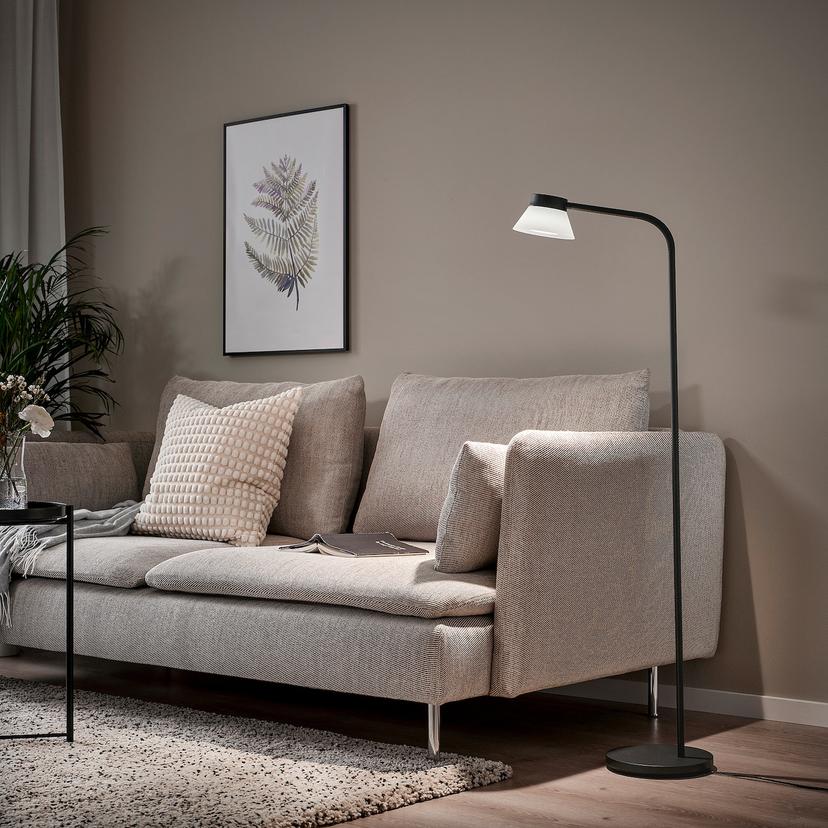 SAMBORD — светильник напольный/для чтения, черный/белый