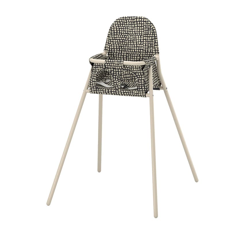 SANDKATT — Krzesełko do karmienia, beżowy/antracyt,