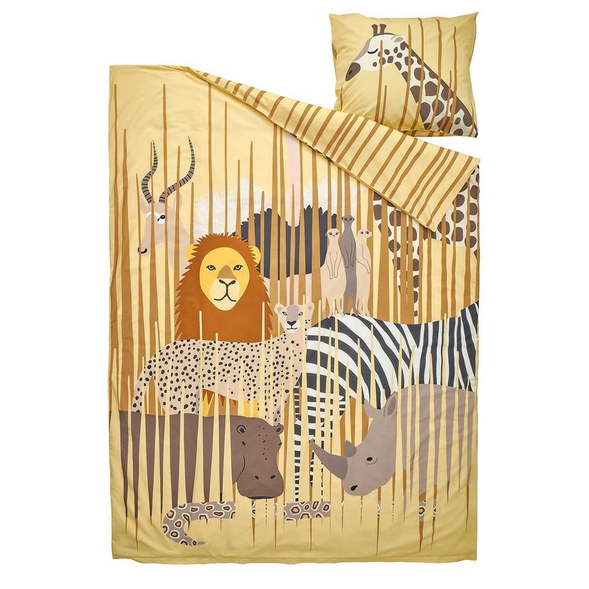 SANDLÖPARE — Пододеяльник и наволочка, желтый/саванный