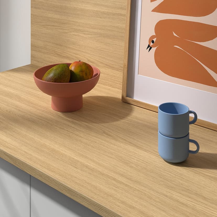 SIBBARP — Panel ścienny na wymiar, efekt jasnego dębu/laminat,