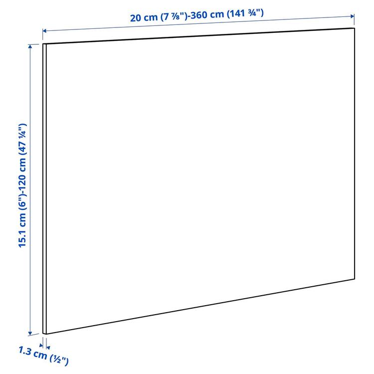 настенная панель под заказ, под ясень ламинат, 1 м²x1.3 см dimensions