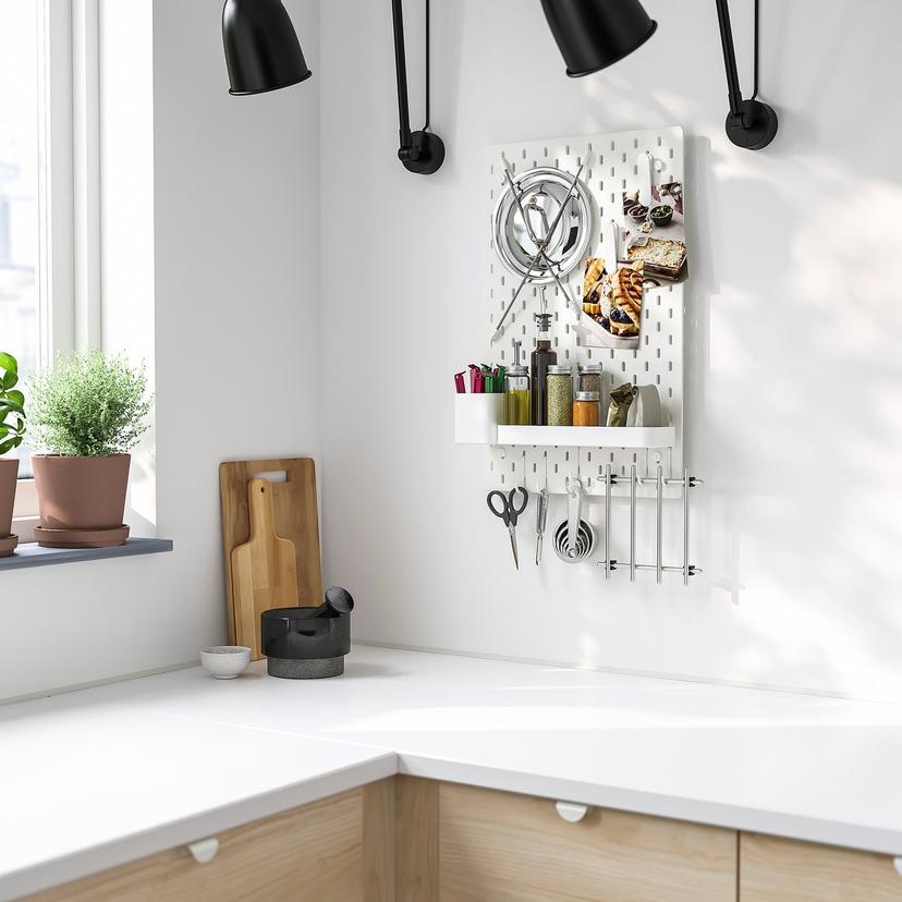 SKÅDIS — настенная панель, комбинация, белый, 36x56 см