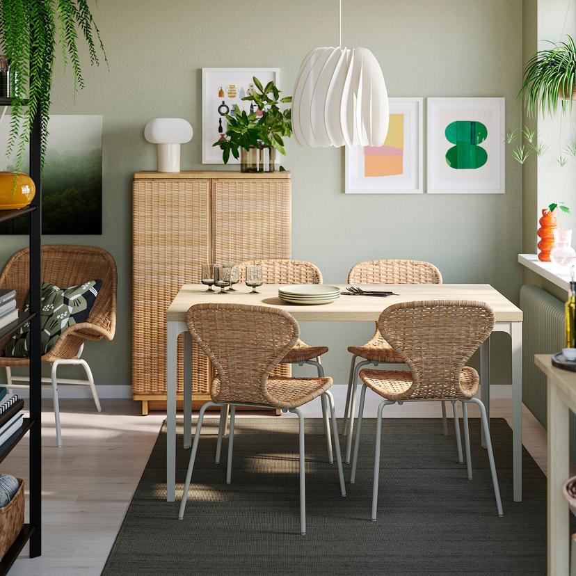 SKÅLSTA — Стол и 4 стула, 140x80 см