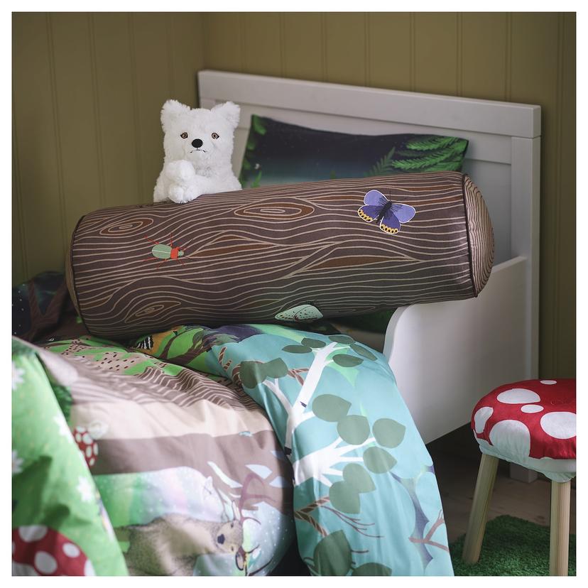 SKOGSDUVA — подушка, цилиндрической формы/коричневый, 80 см