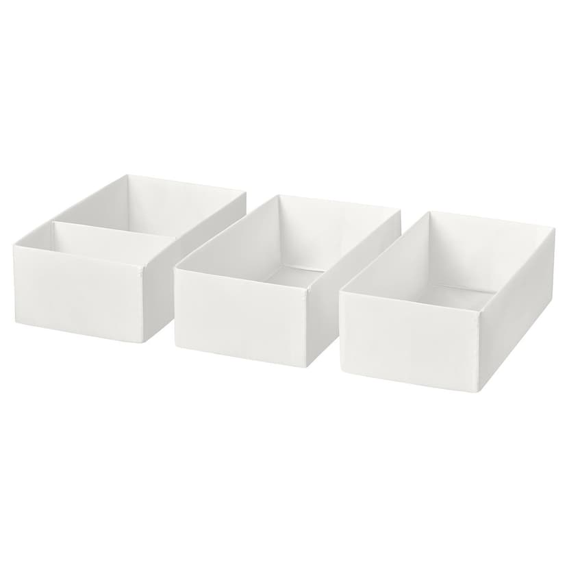 SKUBB — Pudełko, 3 szt., biały,