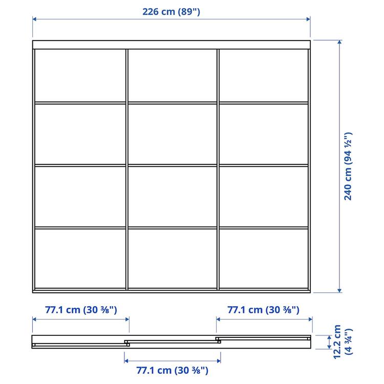 дверь раздвижная, комбинация dimensions