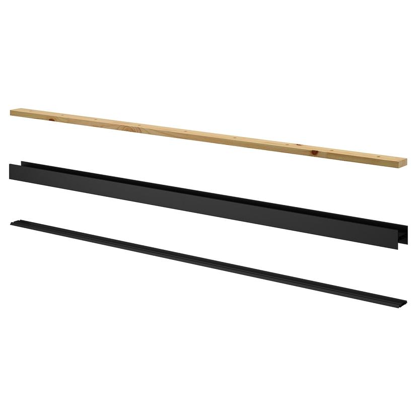 SKYTTA — направляющая для раздвижной двери, 2 паза черный