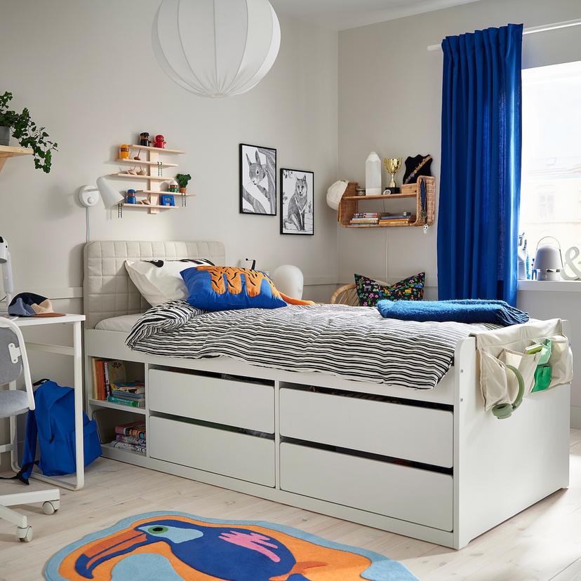 SLÄKT — Каркас кровати с местом для хранения, 90x200 см