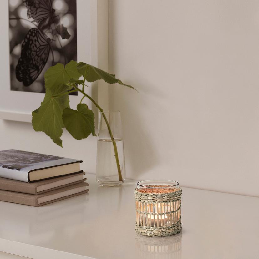 SLIPPRIG — подсвечник для греющей свечи, ручная работа осока