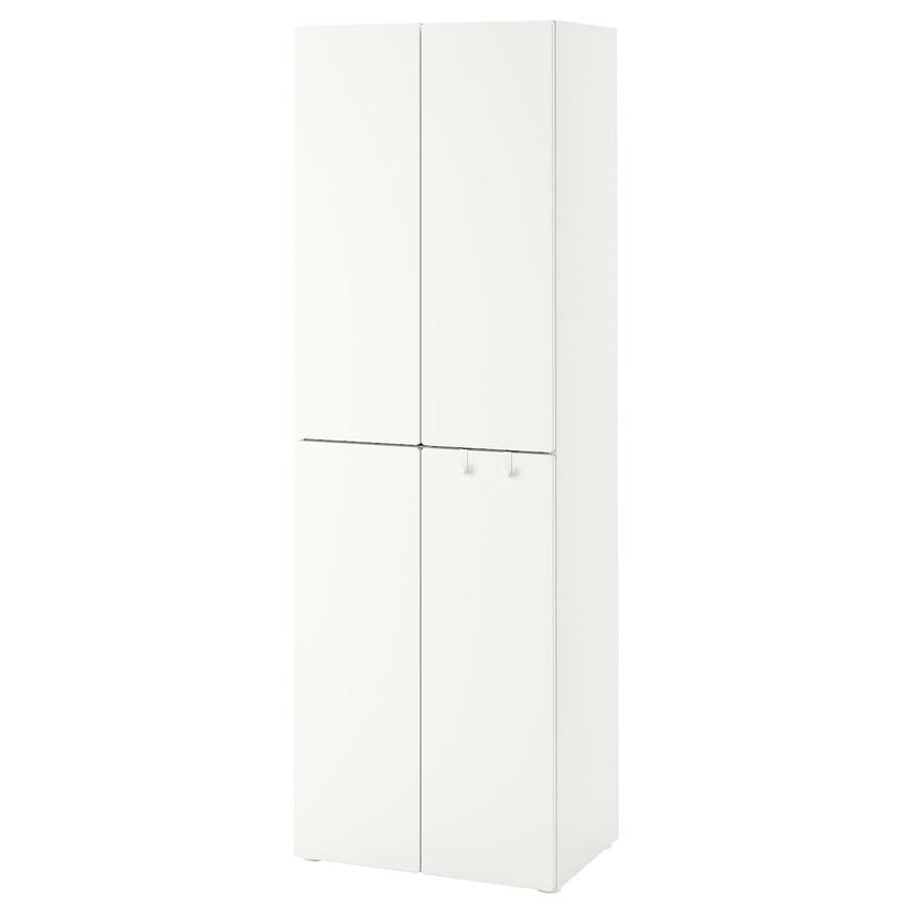 SMÅSTAD / PLATSA — гардероб, белый белый/с 2 платяными штангами, 60x57x181 см
