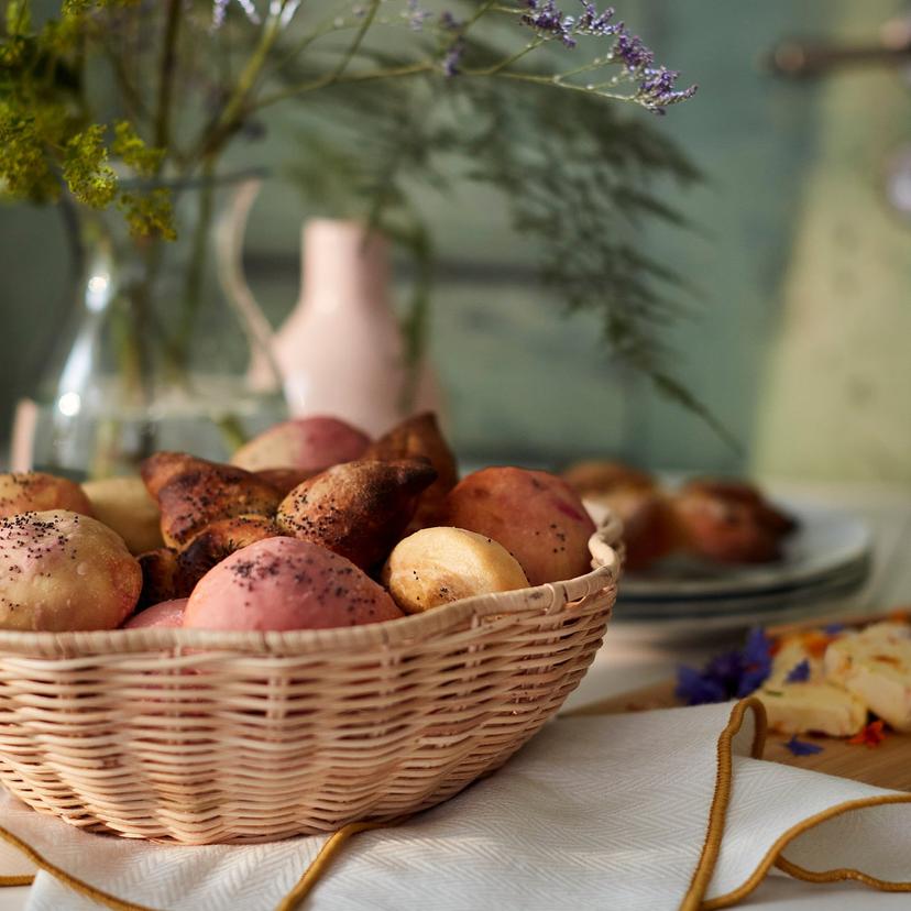 SMÖRFISK — Kosz na pieczywo, rattan,