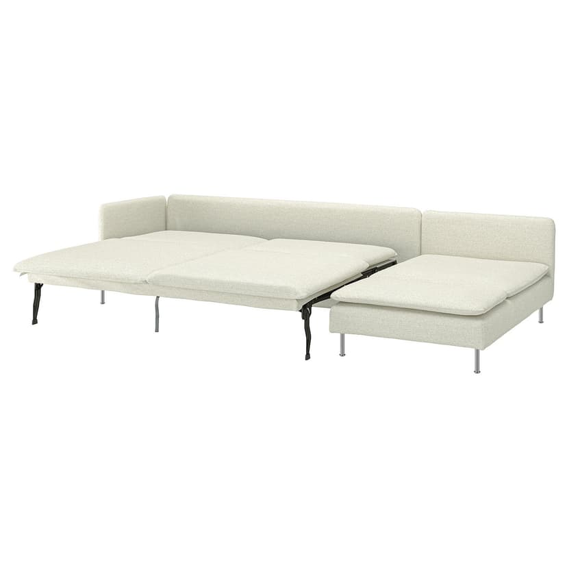 SÖDERHAMN — 4-osobowa sofa rozkładana, z szezlongiem z otwartym końcem/Gunnared beżowy,