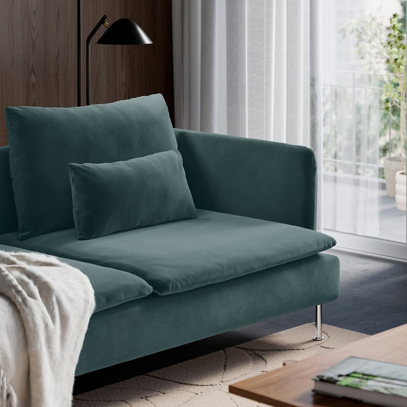 SÖDERHAMN — Fotel, Alhamn ciemny szaroniebieski,