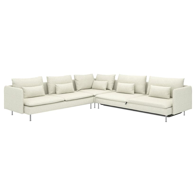 SÖDERHAMN — Narożna sofa rozkładana, 6-osobowa, Gunnared beżowy,