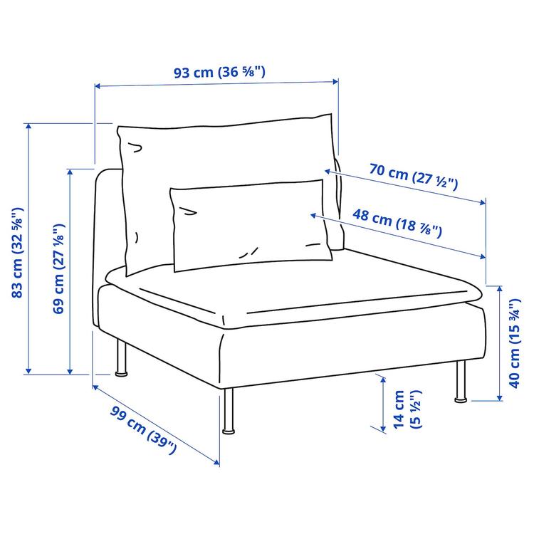 1-местная секция, фридтуна темно-серый dimensions