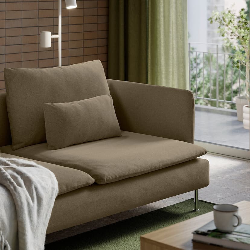 SÖDERHAMN — Sofa 3-osobowa, Johanneshov brązowobeżowy,