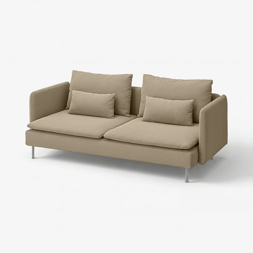 SÖDERHAMN — Sofa 3-osobowa, Johanneshov brązowobeżowy,