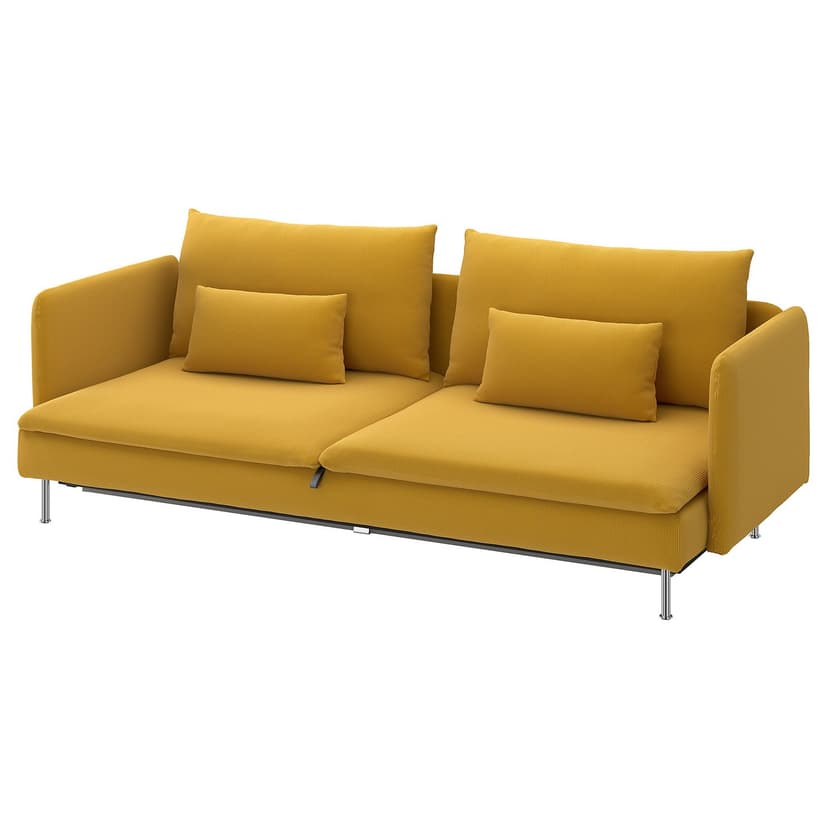 SÖDERHAMN — Sofa 3-osobowa, rozkładana, Kelinge ciemnożółty,