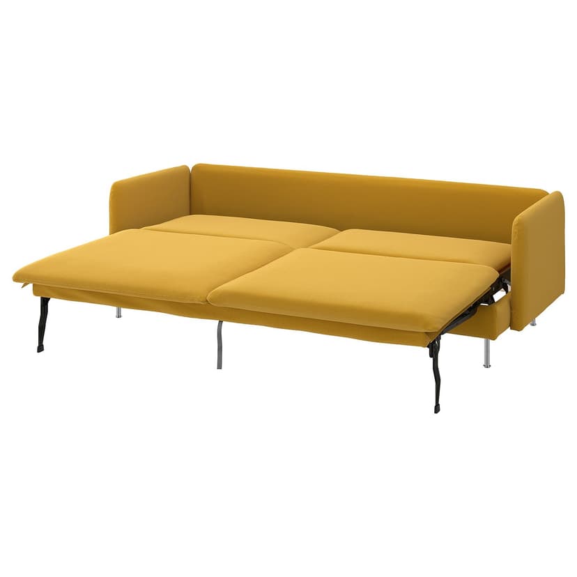 SÖDERHAMN — Sofa 3-osobowa, rozkładana, Kelinge ciemnożółty,