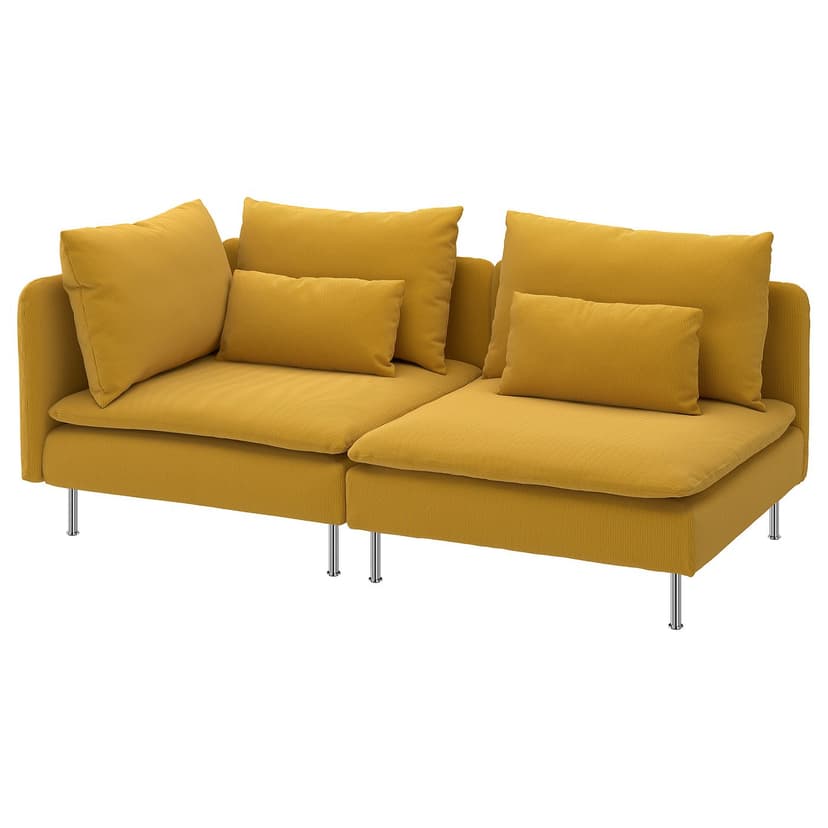 SÖDERHAMN — Sofa 3-osobowa, z otwartym końcem/Kelinge ciemnożółty,