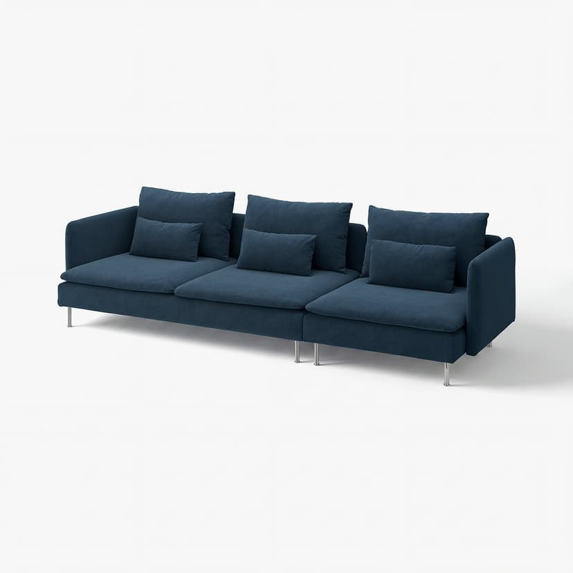 SÖDERHAMN — Sofa 4-osobowa, Kelinge granatowy,