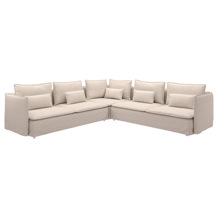 SÖDERHAMN — Sofa narożna, 6-osobowa, Gransel naturalny,