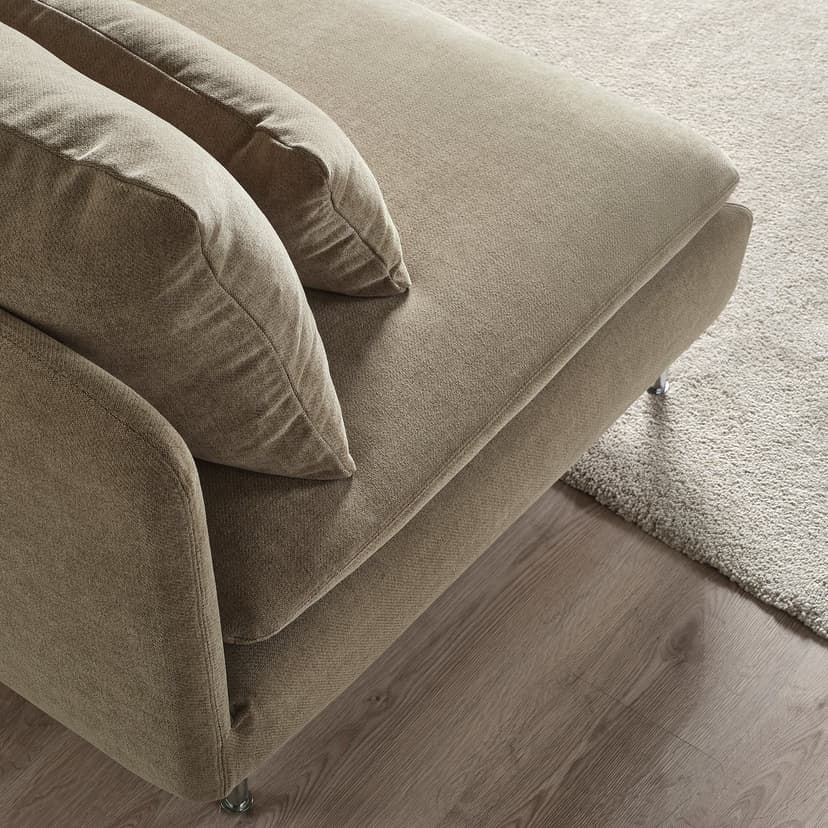 SÖDERHAMN — Sofa narożna, 6-osobowa, Johanneshov brązowobeżowy,