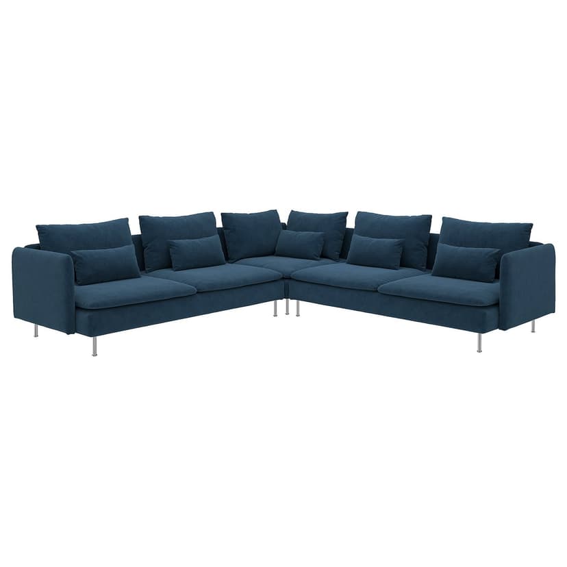 SÖDERHAMN — Sofa narożna, 6-osobowa, Kelinge granatowy,
