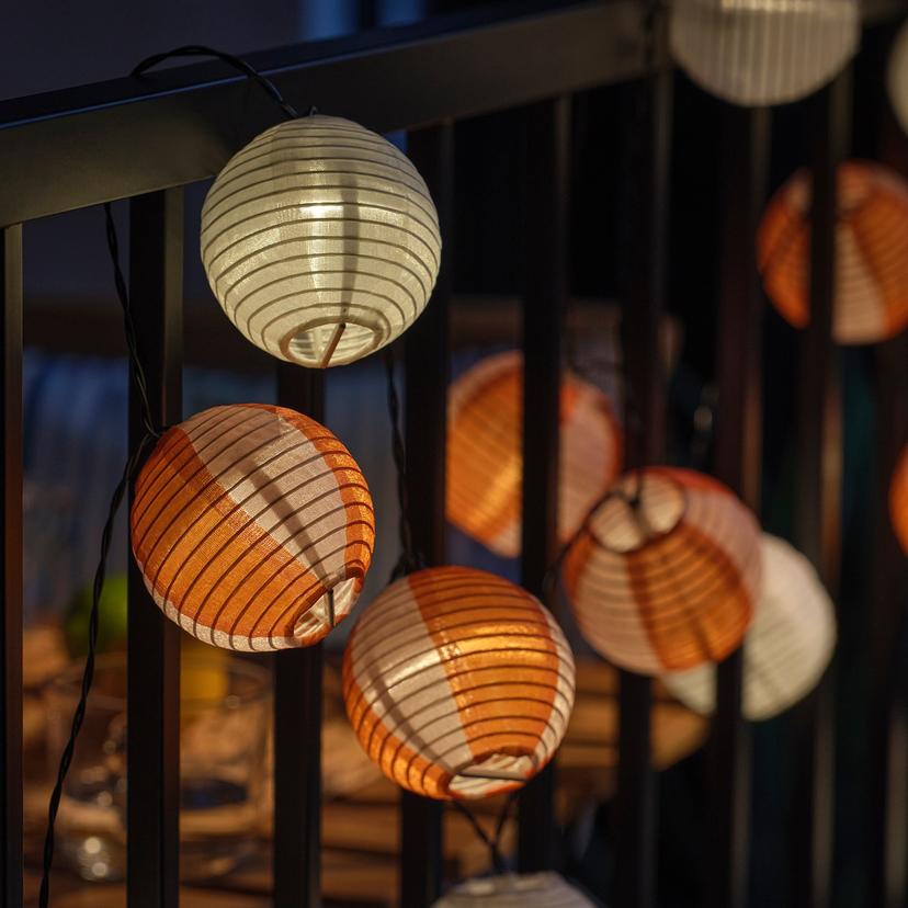 SOLVINDEN — гирлянда, 24 светодиода, на солнечной батарее шаровидный/оранжевый розовый