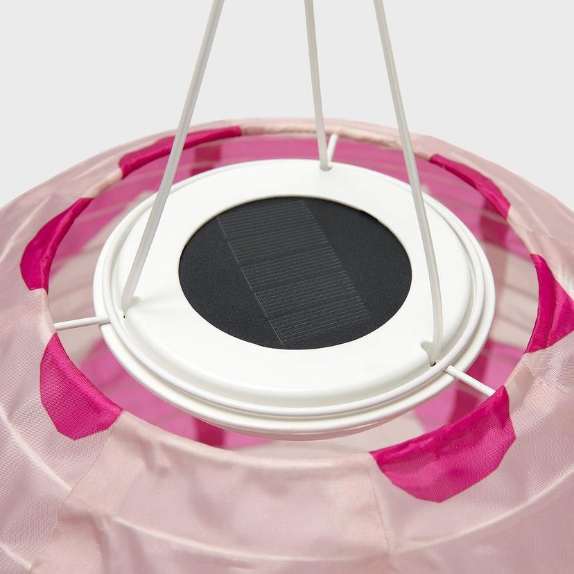 SOLVINDEN — Lampa wisząca na energię słon. LED, na zewnątrz kula/różowy ciemnoróżowy,