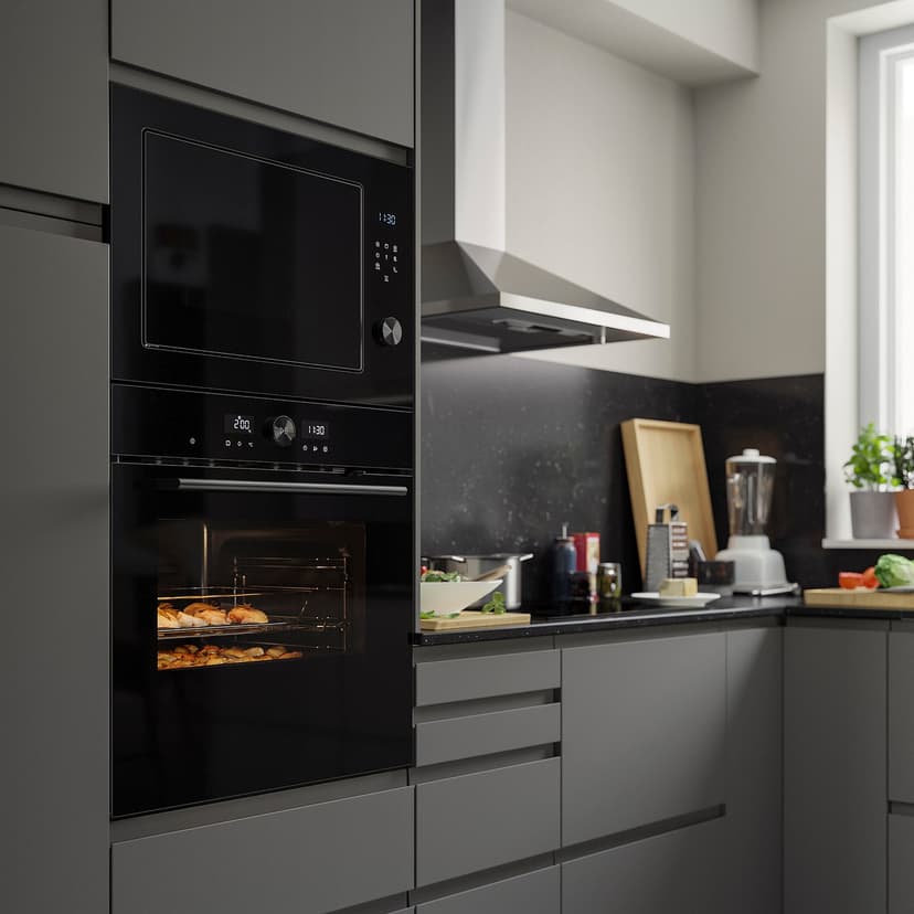 SPJUTBO — Piekarnik z termoobiegiem, funkcja dodatkowej pary funkcja grillowania/czarny IKEA 500,