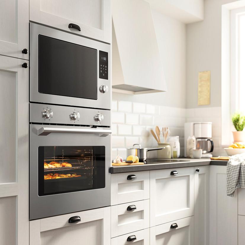 STENABY — Духовой шкаф с функцией конвекции и гриля, сталь/IKEA 300