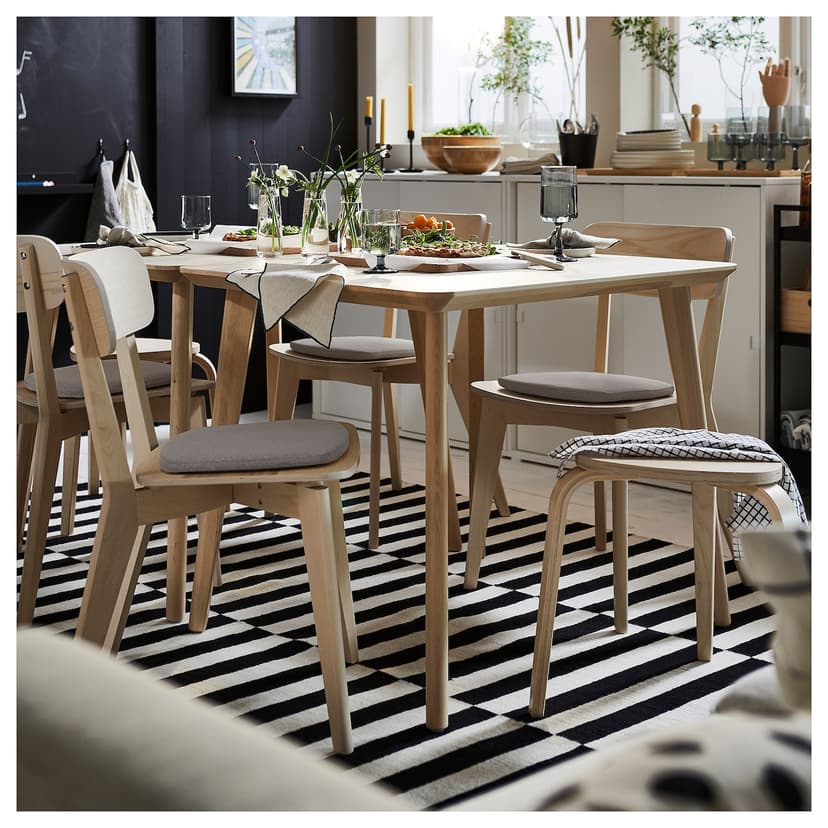 STOCKHOLM — ковер, безворсовый, ручная работа/в полоску черный/белый с оттенком, 170x240 см