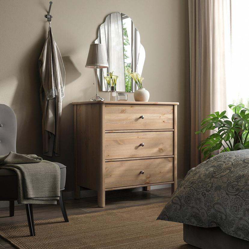 STOREMOLLA — Комод, 3 ящика, 93x50x91 см