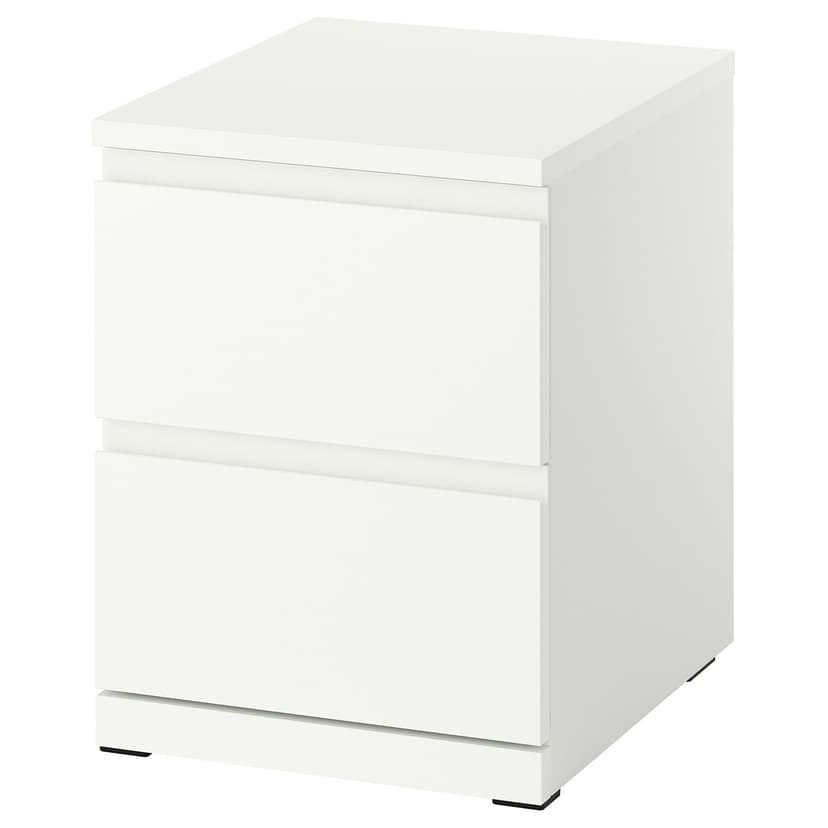 STORKLINTA — Komoda, 2 szuflady, biały/z 2 szufladami,