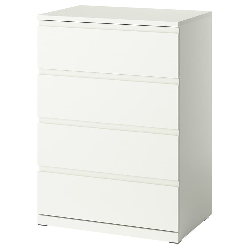 STORKLINTA — Komoda, 4 szuflady, biały,