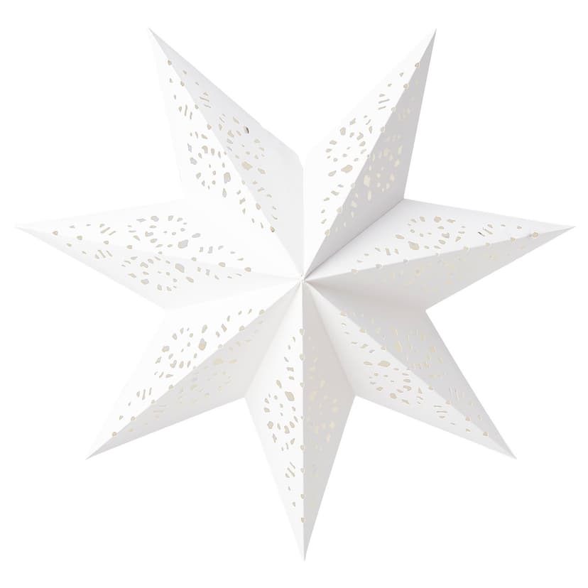 STRÅLA — Klosz, papier gwiazda/koronka biały,