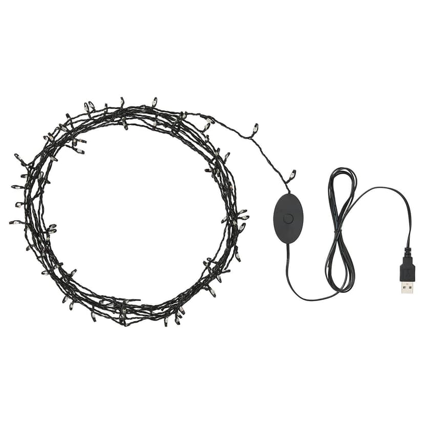 STRÅLA — Łańcuch świetlny LED, mikro wielobarwny,