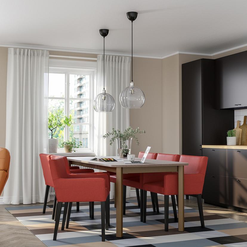 STRANDTORP / MÅRENÄS — стол и 6 стульев