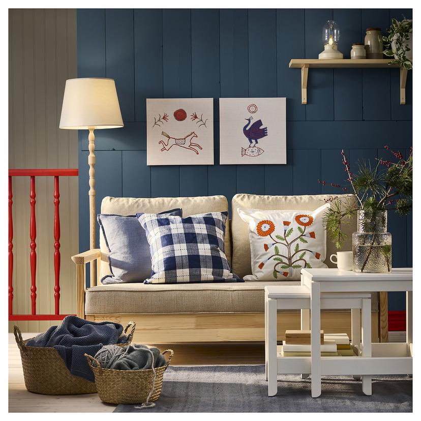 SVAMPFLY — чехол на подушку, темно-синий, 50x50 см