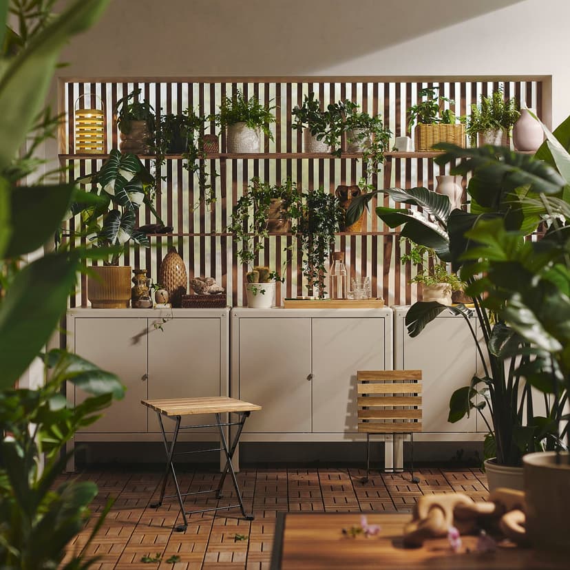 TÄRNÖ — табурет, черный/светло-коричневая морилка, 30x42 см