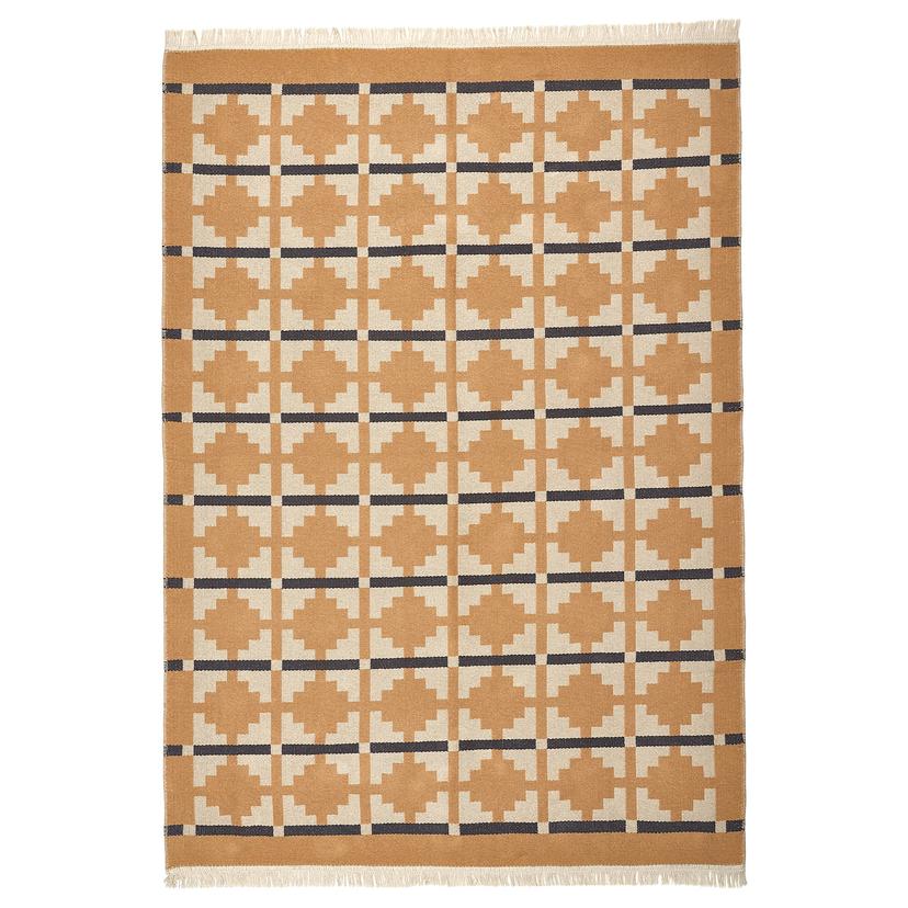 TELEGRAFLINJE — Плоский тканый ковер желто-бежевого цвета