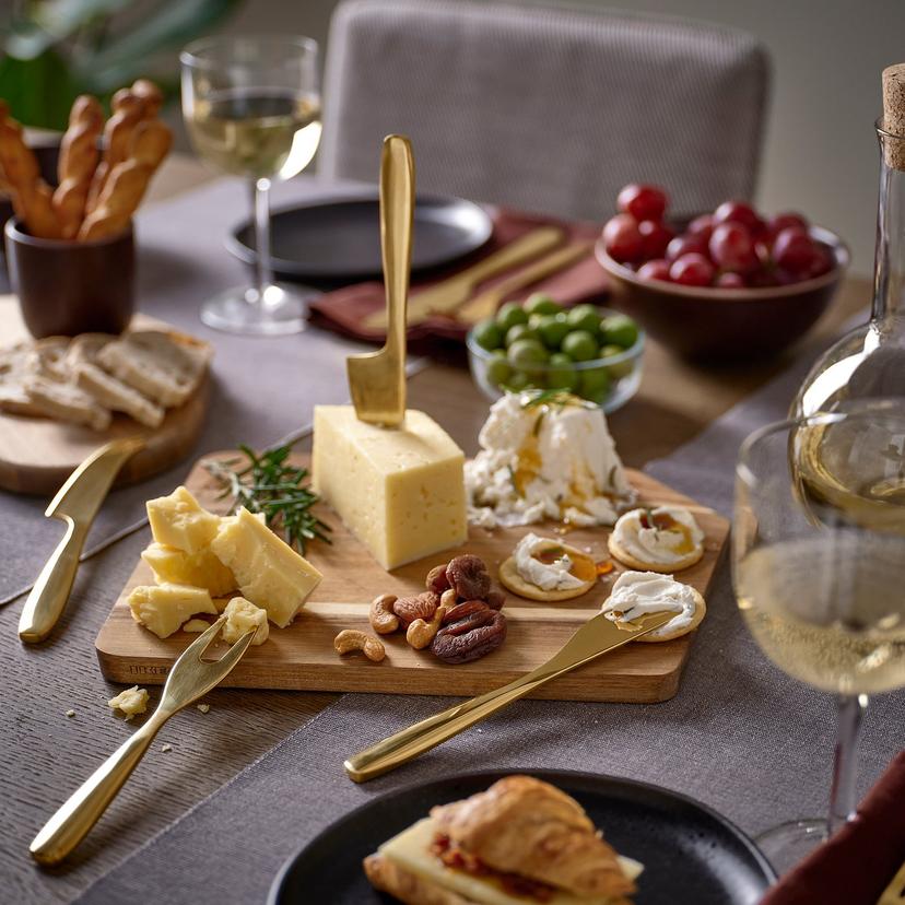 TILLAGD — нож для сыра, 4 предм., желтая медь