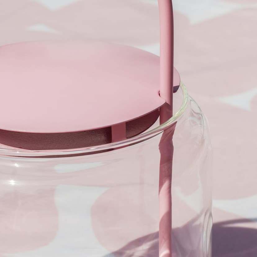 TOFSAND — Latarenka na tealighta wew/zew, różowy,