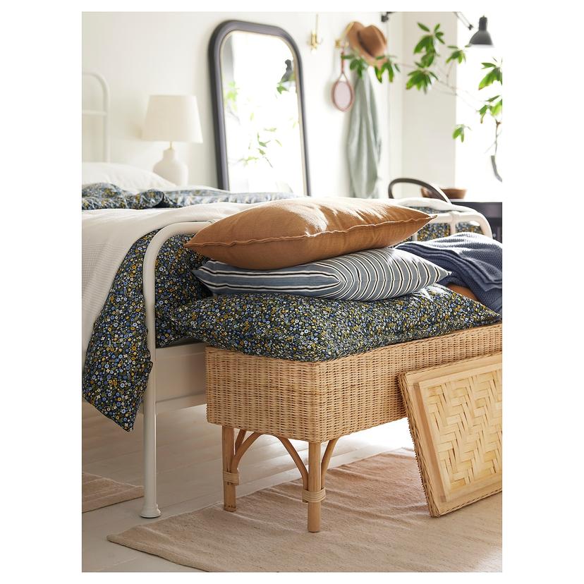 TOLKNING — скамья с отделением для хранения, ручная работа ротанг, 120 см