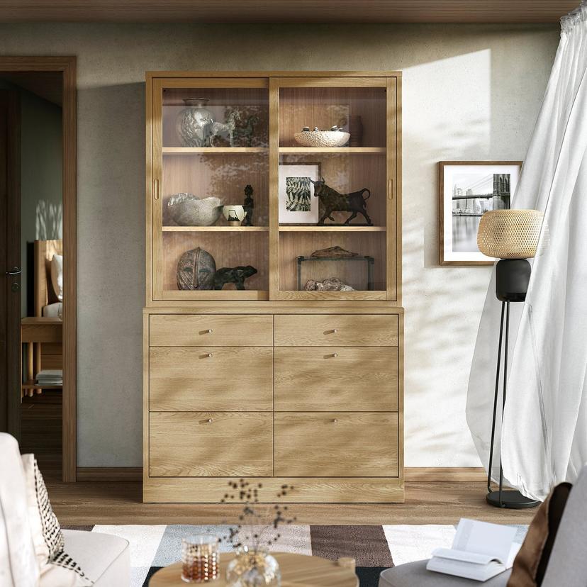 TONSTAD — Комплект с ящиками, 121x47x201 см